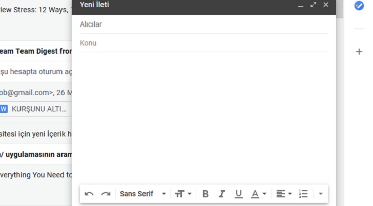 Gmail İle Mail Gönderme Adım 1