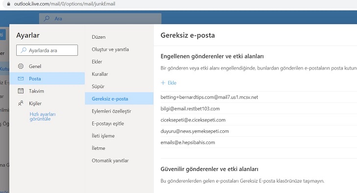 Hotmail’de İstenmeyen Mailler Nasıl Engellenir